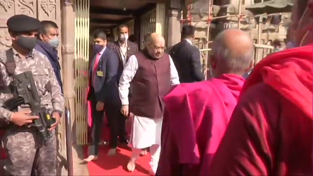 Union home minister Amit shah visits khamakhya temple at Guwahati in Assam