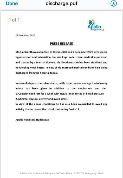 Apollo Hospital Press Release