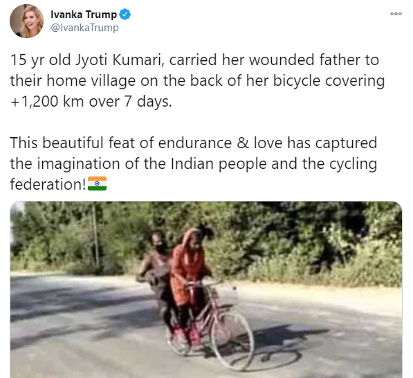 ivanka trump tweet jyoti kumari darbhanga