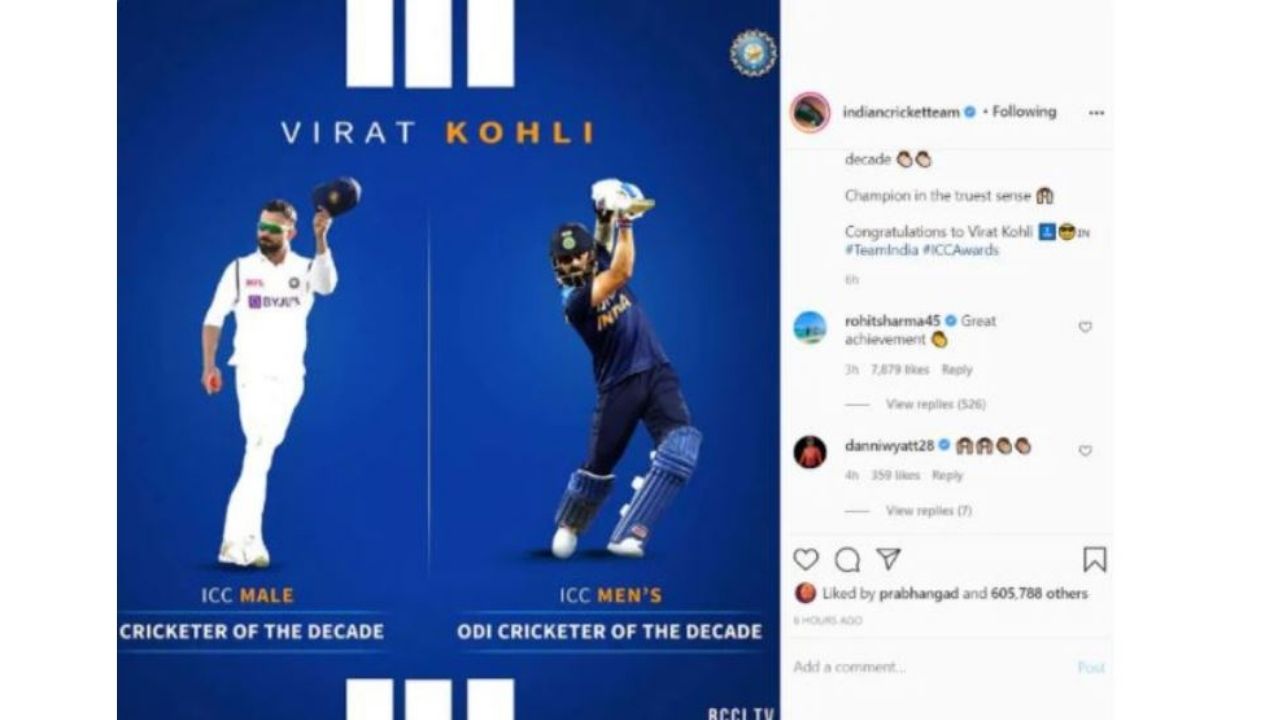 ICC Awards of the Decade,Rohit sharma Tweet, Sports News update, Virat Kohli