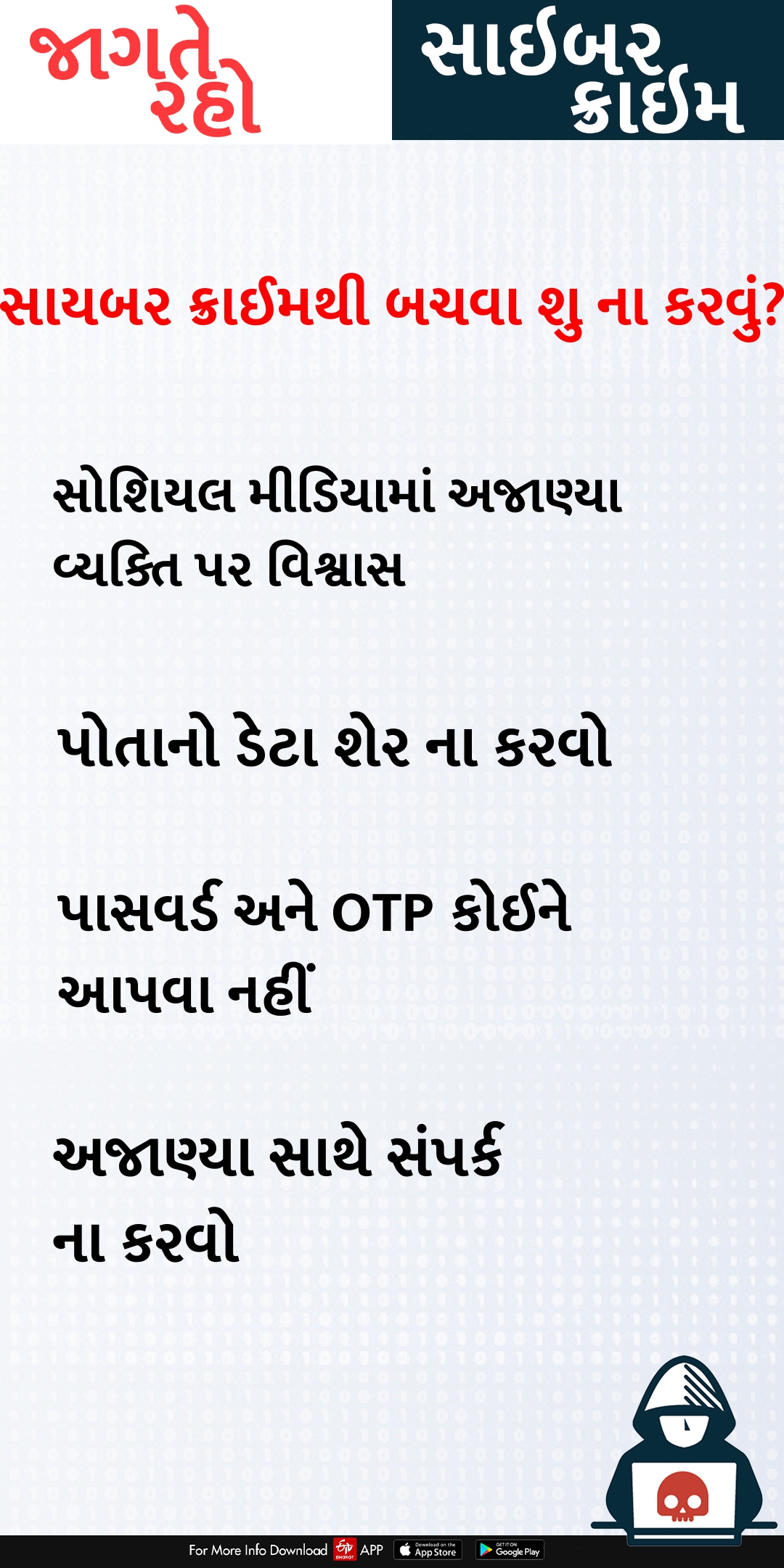 સાયબર ક્રાઈમના ભોગ ન બનીએ તે માટે શું કરવું અને શુ ના કરવું જાણો અહેવાલ...