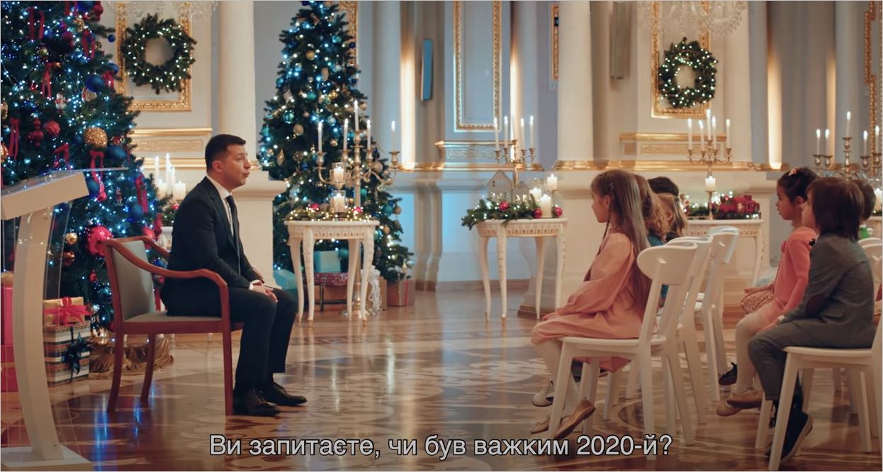 Ukrainian President celebrates New Year with children