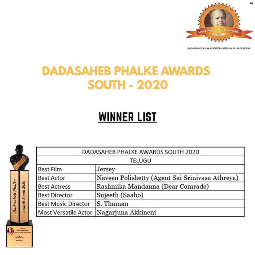 dada saheb phalke award 2020 south announced