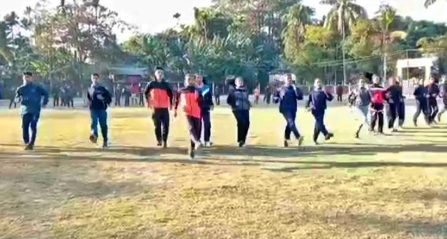 Physical Training in amguri assam etv bharat news