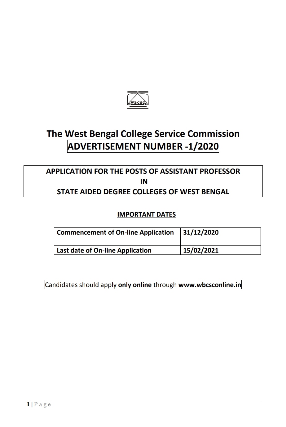 started recruitment process for assistant professors