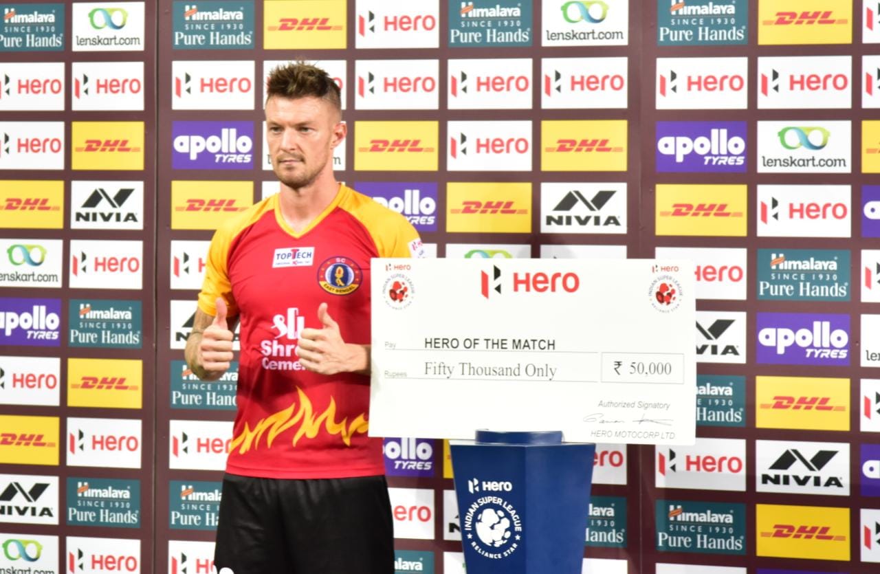 SC East Bengal's Anthony Pilkington won Hero of the Match award.