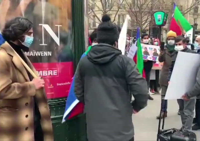 france protests on Karima Baloch