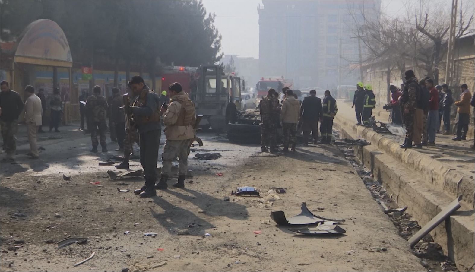 bomb blast in kabul, killed three and one injured