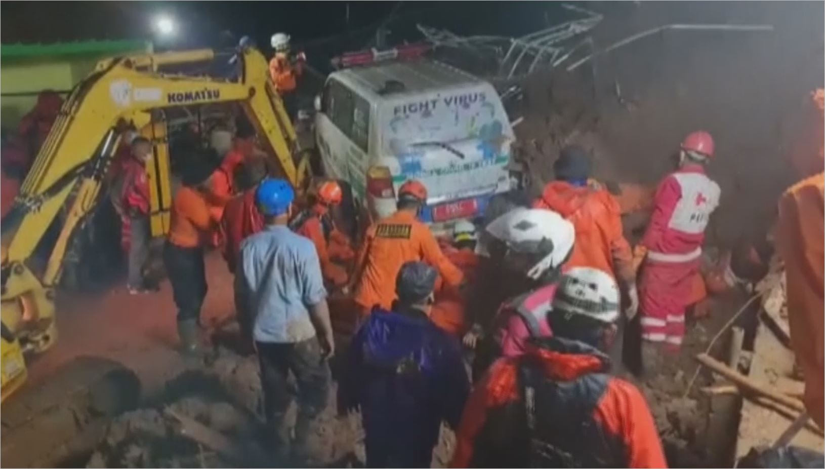 landslides in indonesia, at least 13 dead, 18 injured