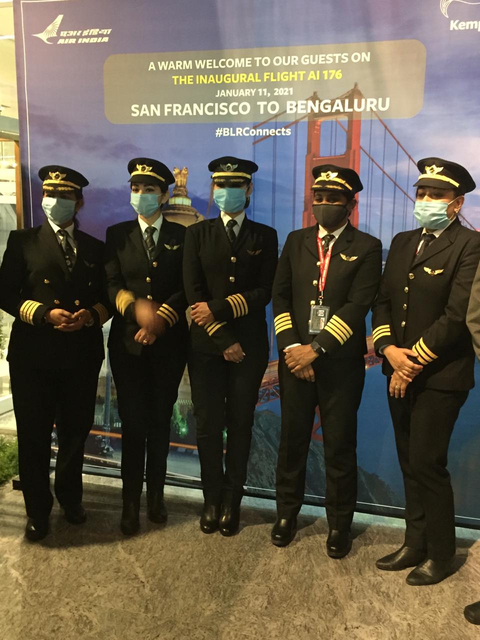 AI's all-women cockpit crew takes off on historic San Francisco-Bengaluru flight