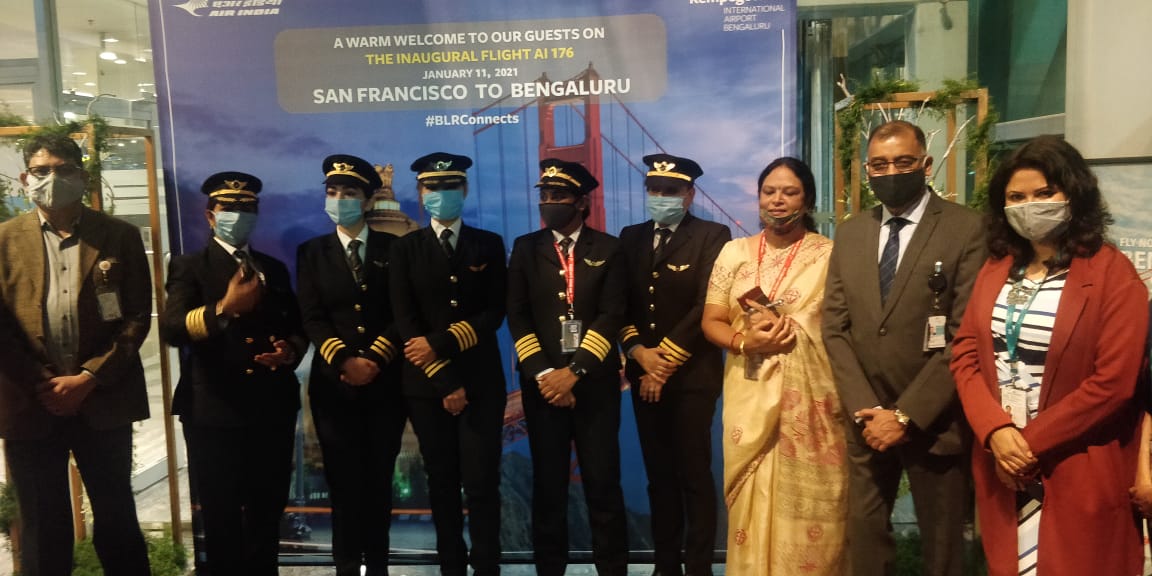 AI's all-women cockpit crew takes off on historic San Francisco-Bengaluru flight