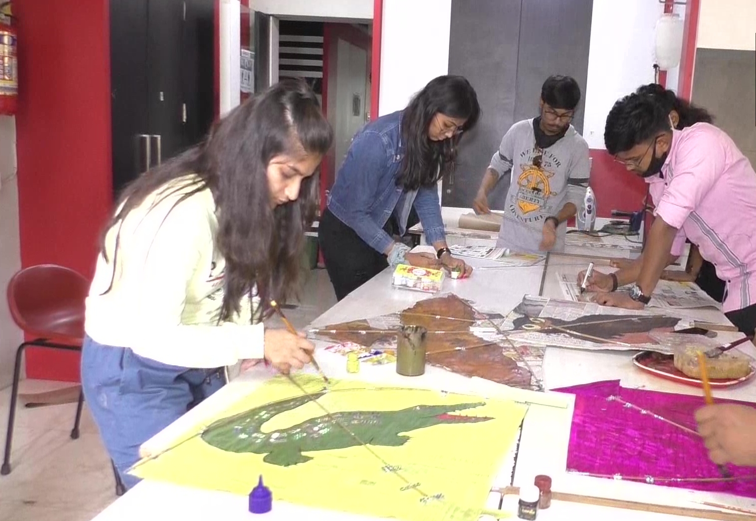 in order to ensure that birds dont get hurt institute of designing and tech students from gujarat's surat made kites with owl and eagle photos t