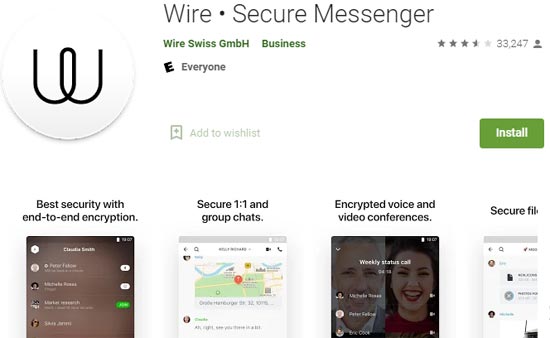 Wire app for Business