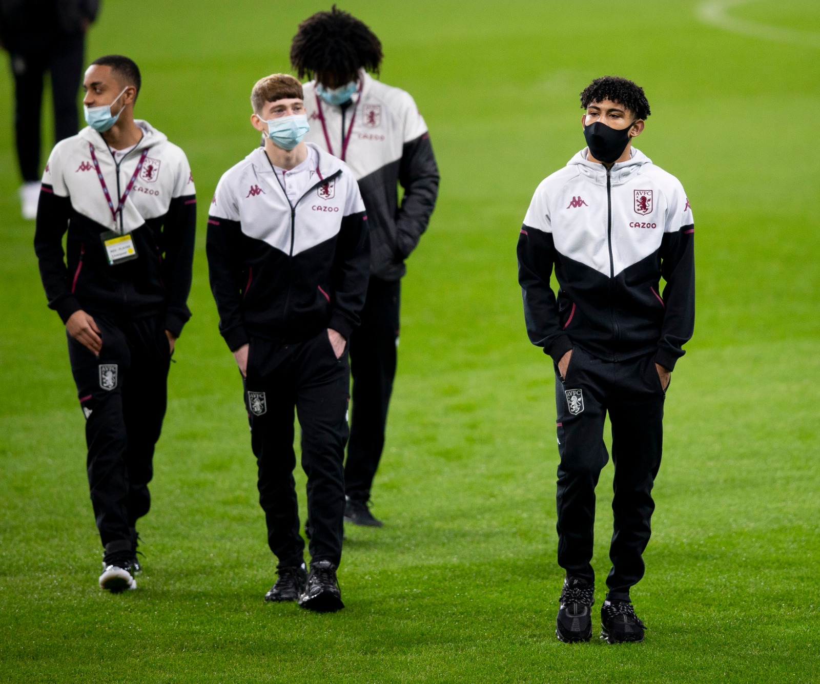 Aston Villa players before their FA Cup match.