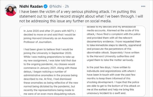 Nidhi Rajdhani is a victim of cyber crime