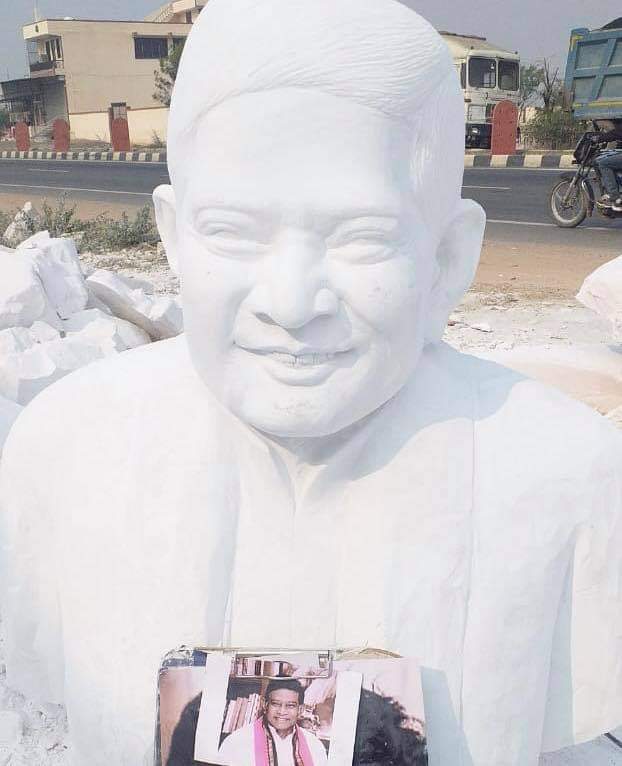 controversy over statue of chhattisgarh mahtari and ajit jogi