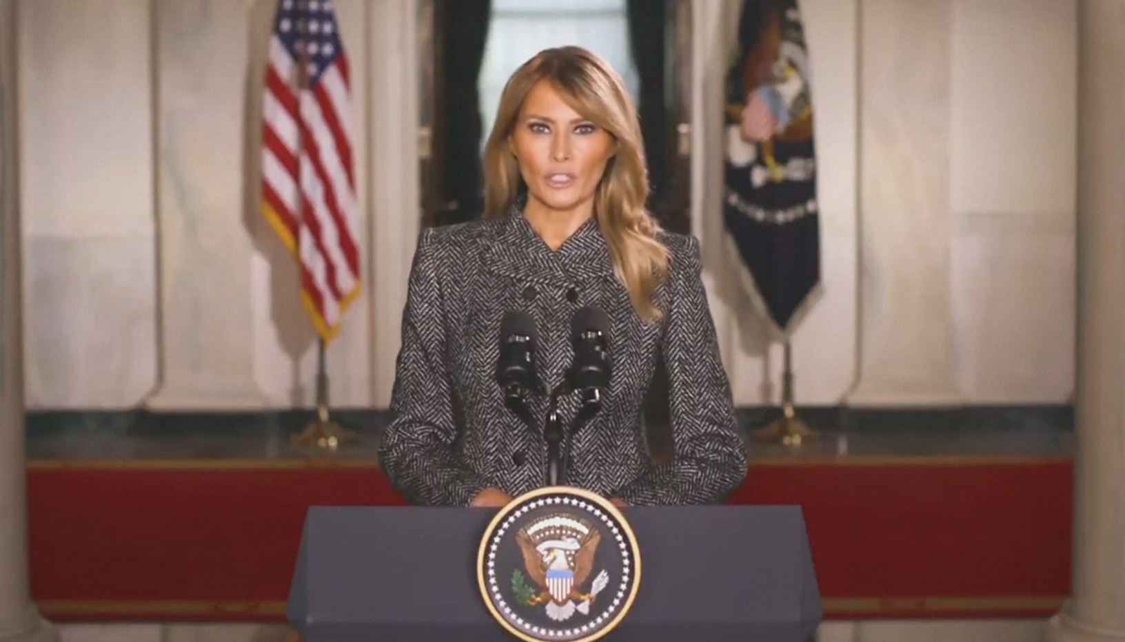 in her farewell address, melania trump called for unity