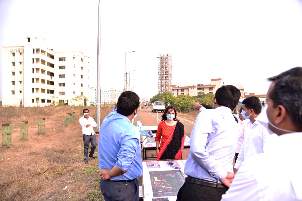 vk pandian visits rourkela international hockey stadium place