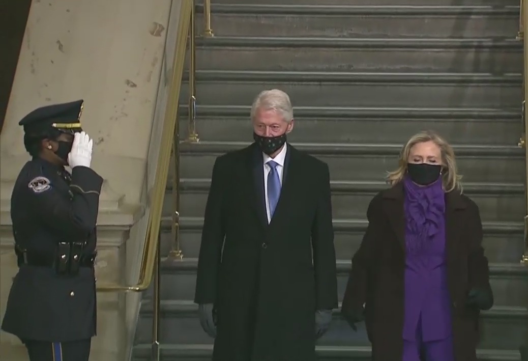 Former President Bill Clinton and 2016 Democratic presidential nominee Hillary Clinton