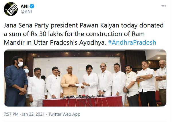 Jana Sena Party president Pawan Kalyan