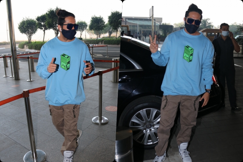 Ayushmann Khurrana spotted at Mumbai Airport today morning before he jetted off to North East