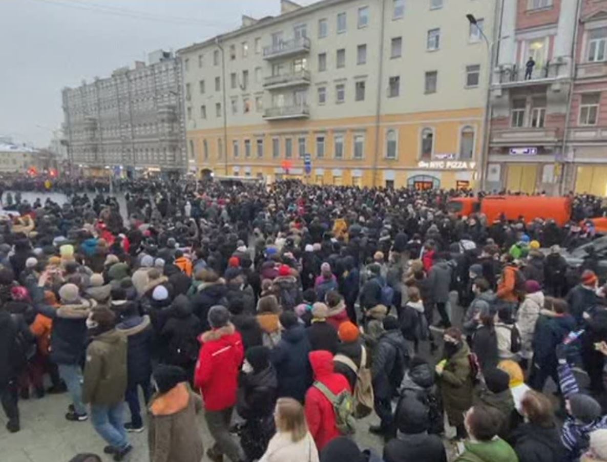 Pro Navalny protesters