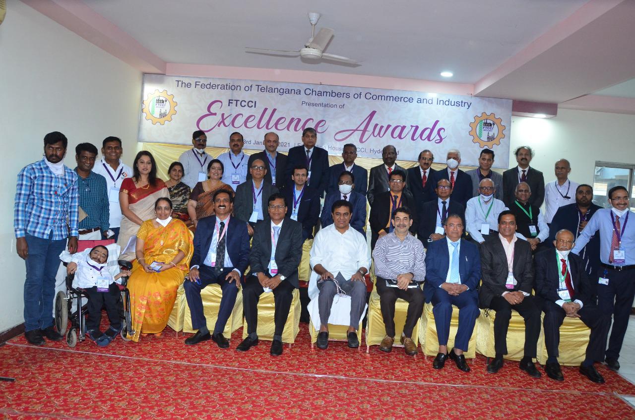 cr foundation got  the federation of telangana chamber of commerce and industries excellence award