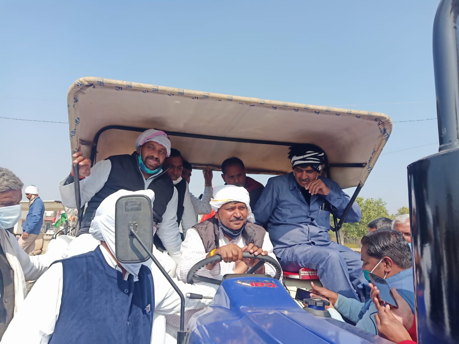 Rajasthan Labour minister holds tractor rally