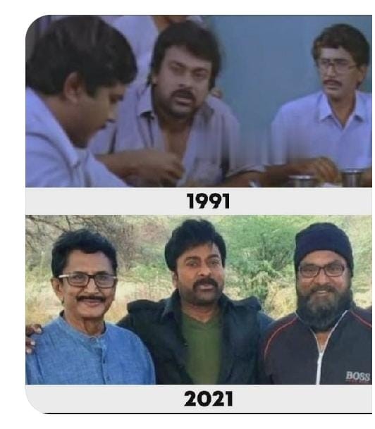 'gang leader' movie brothers meet after 30 years in ramoji film city