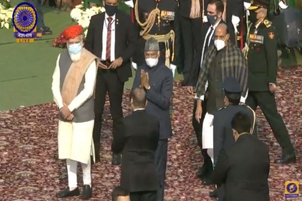 PM Modi sports special Jamnagar Paghdi on 72nd Republic Day