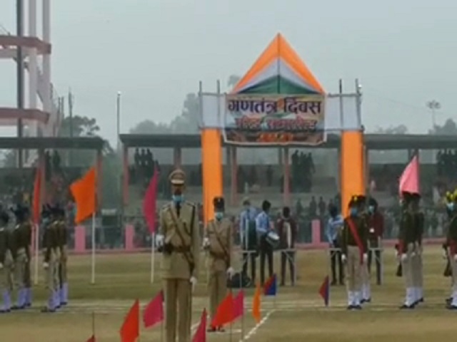 Tableau taken out on the occasion of Republic Day in Godda.