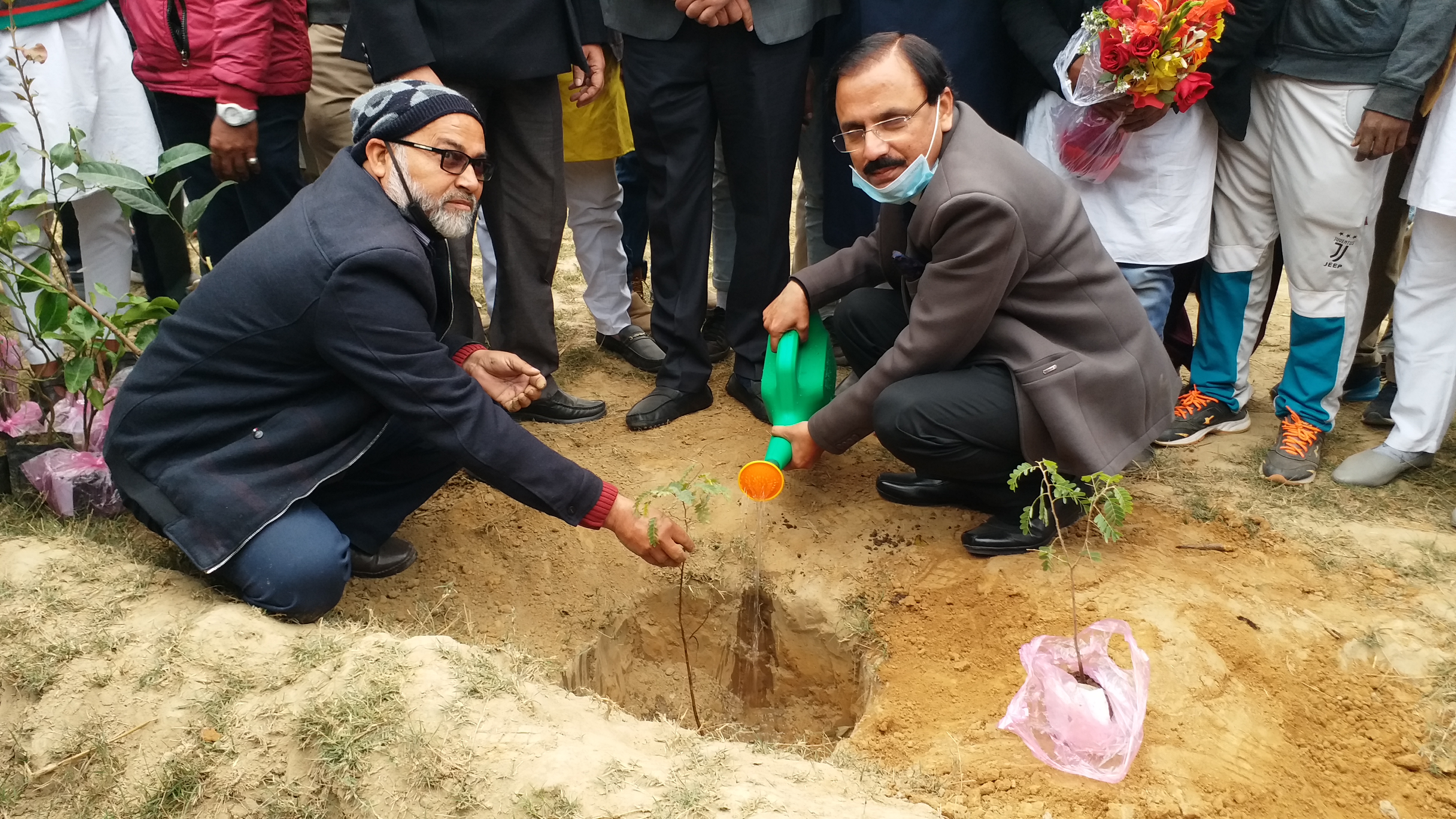 Trust members planted nine saplings to mark the inauguration