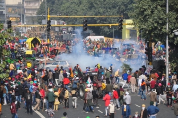 Tractor rally violence