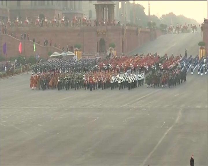 Beating Retreat ceremony at Vijay Chowk in Delhi