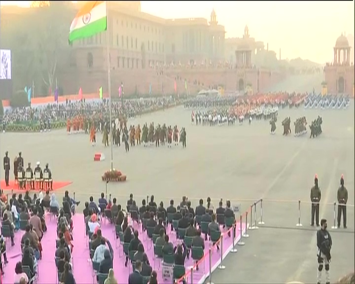 Beating Retreat ceremony at Vijay Chowk in Delhi