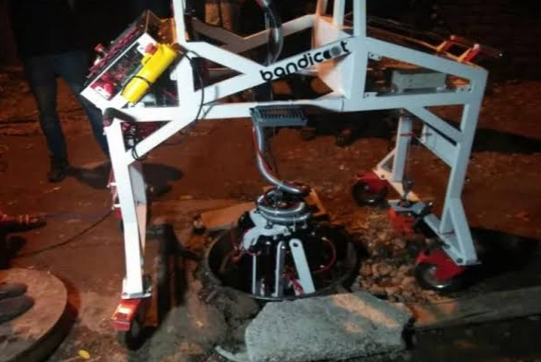 Sewer cleaning robot adopted in the city of Mysore