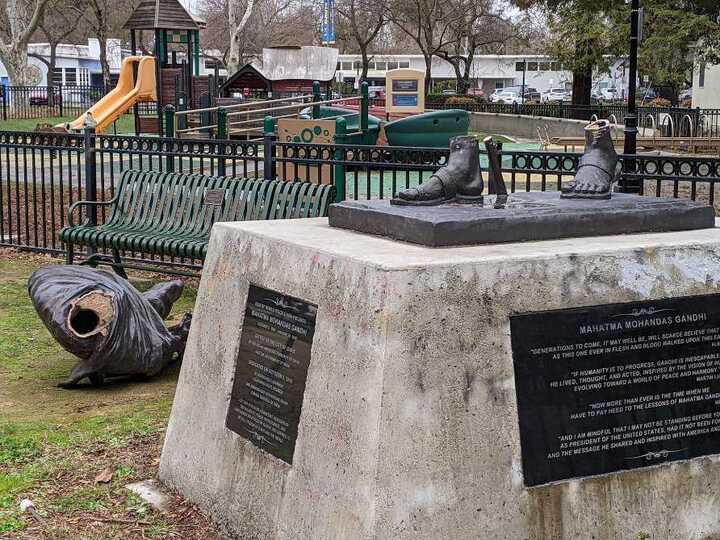 Mahatma Gandhi statue vandalised in US