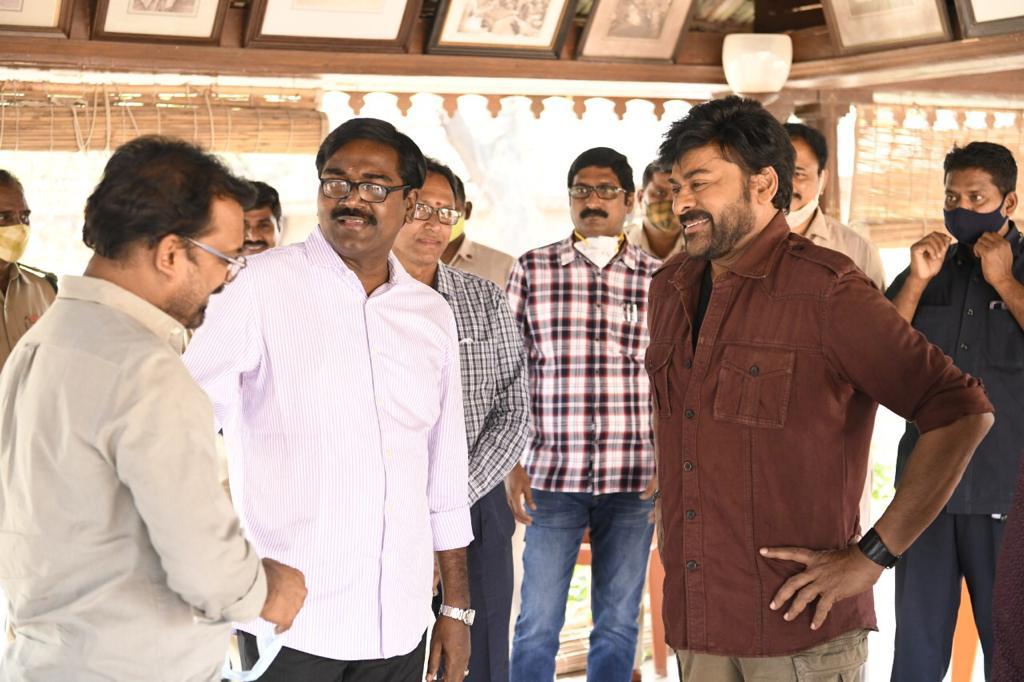 minister puvvada ajay kumar met megastar chiranjeevi