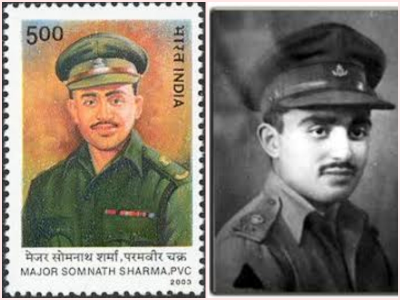 Postage stamp on Major Somnath Sharma