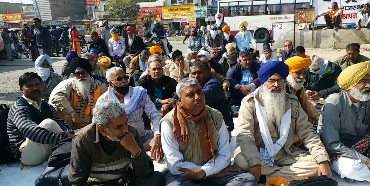 Sriganganagar Roadways Employees Strike,  Protest against public transport in Sriganganagar,  Rajasthan Roadways strike Sriganganagar