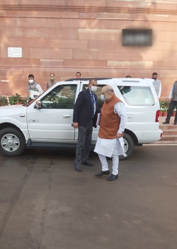 Amit Shah reaches Parliament