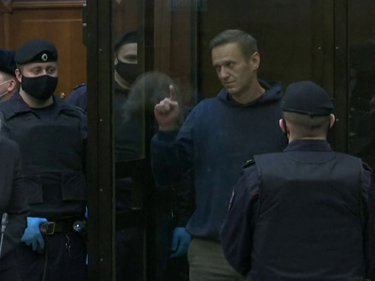 Moscow court orders Kremlin foe Navalny to prison