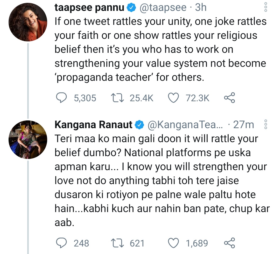 Kangana on tapsee