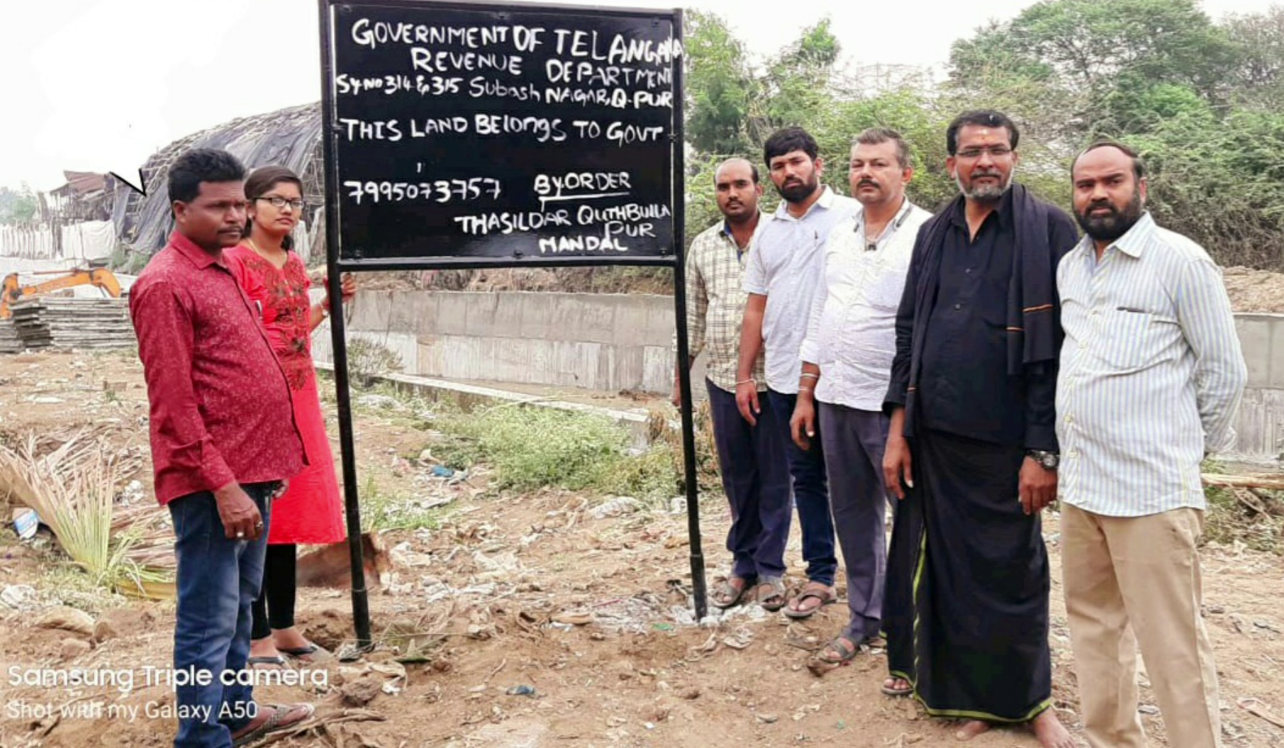 Government Sign Board Removed at jeedimetla in medchal and cctv visuals wiral