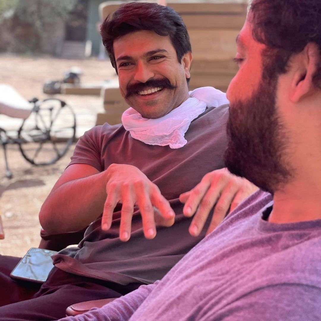 ram charan, jr.ntr in RRR climax practise classes