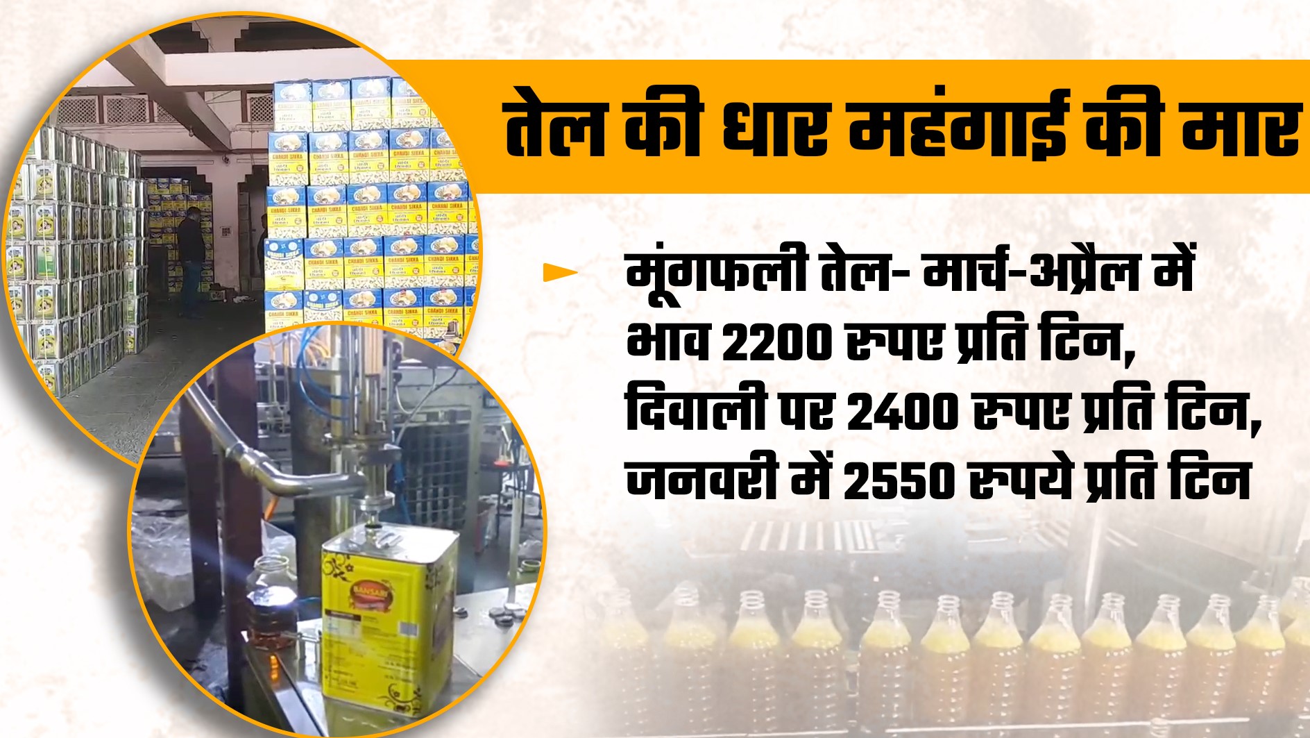 Price of edible oils, Price of edible oils increased, Edible oil up to 800 rupees per tin, Soybean oil prices, Mustard fried prices, Peanut oil prices, Palm oil prices