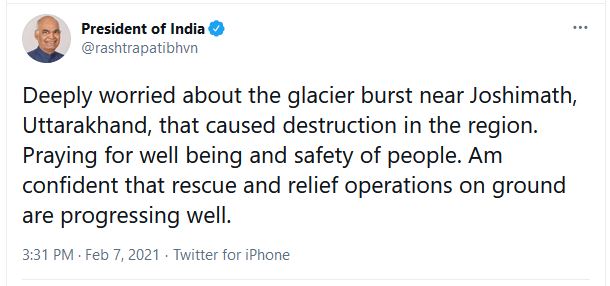 Rescue operation underway after a glacier broke off in Uttarakhand's Chamol