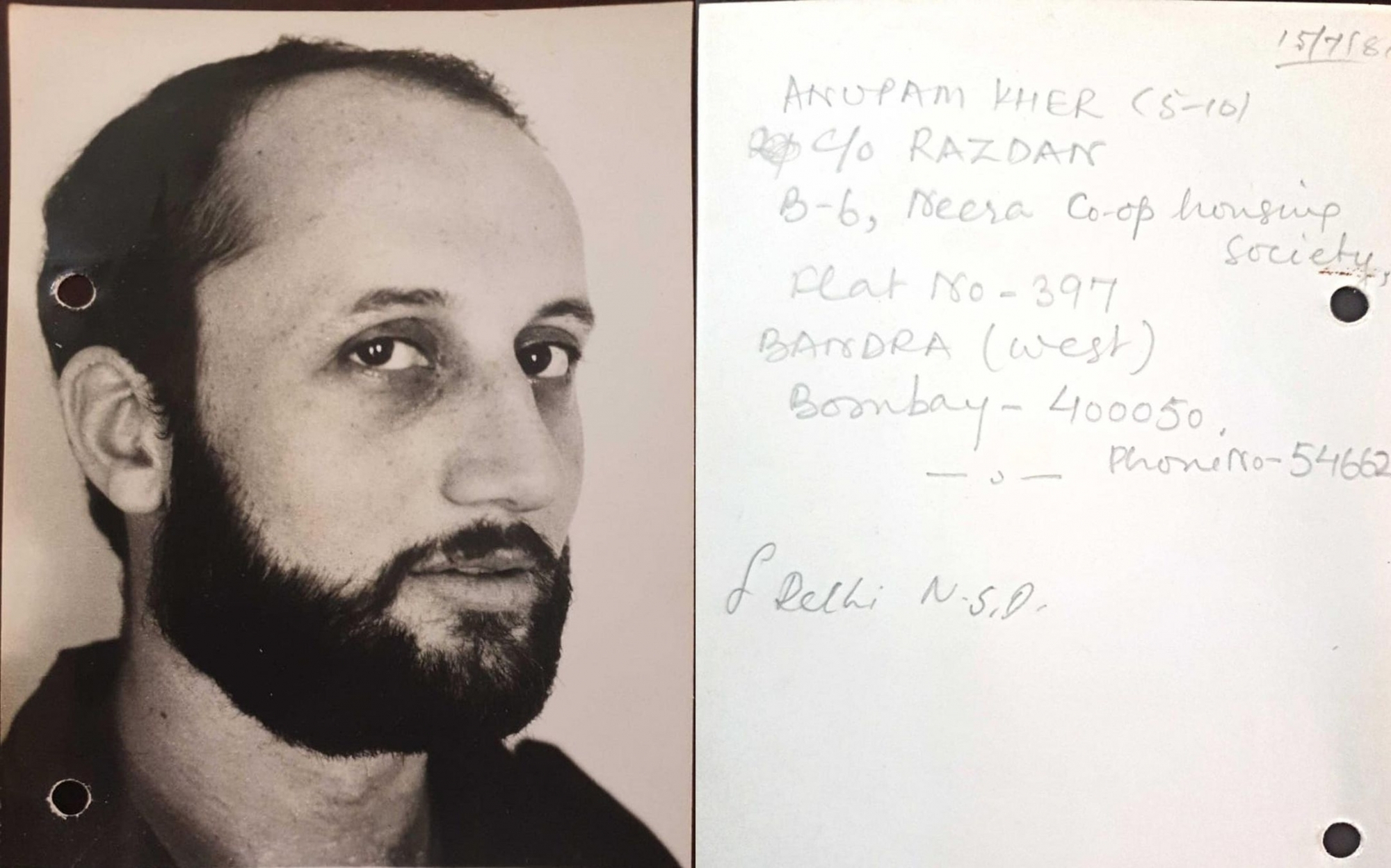 Anupam Kher shares his portfolio pictures taken in 1981