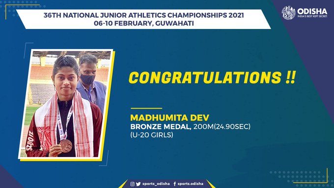 odisha won seven medals in national junior Athlete championship 2021