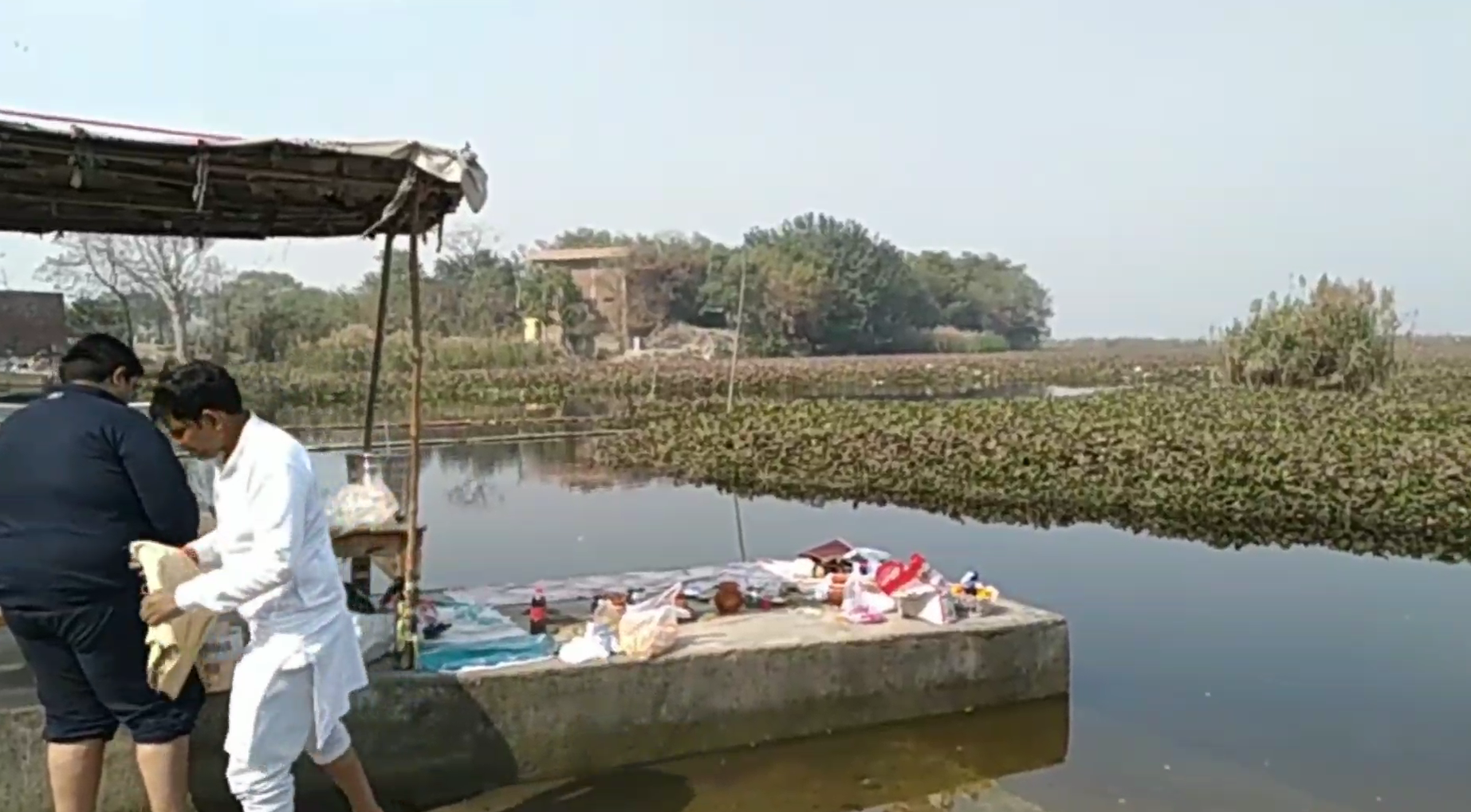 Yamuna Ghat in Wazirabad is in a very bad condition